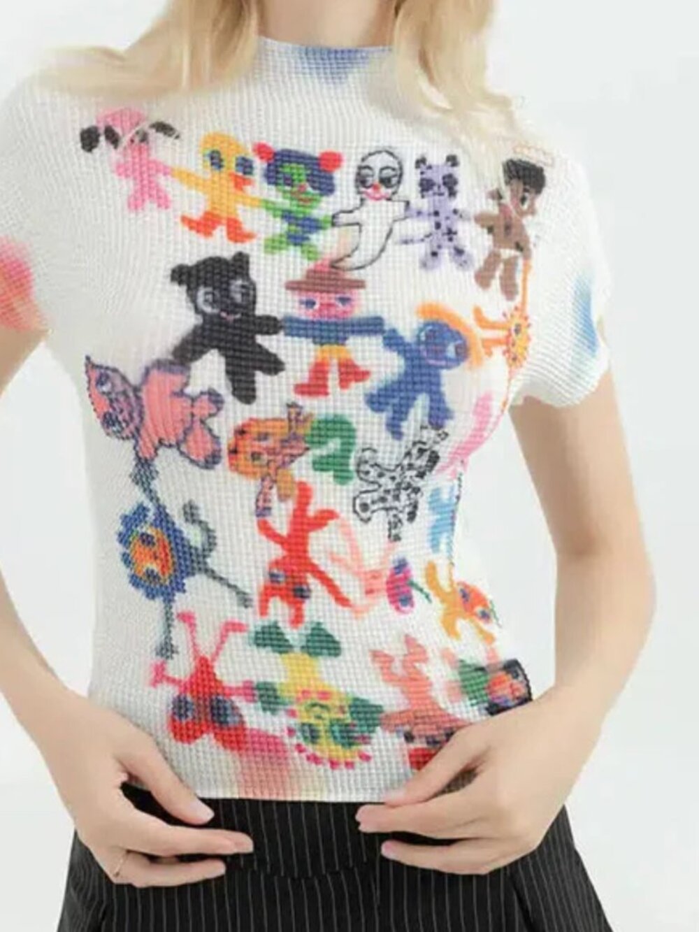 harakuju graphic cartoon / kidcore top